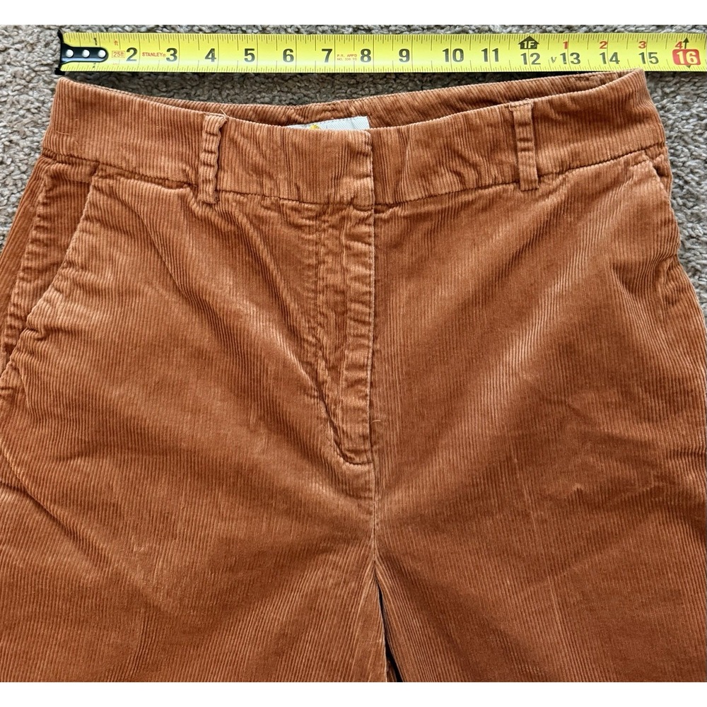 Boden Pants Womens Size 8R Brown Corduroy Wide Leg Cropped High Rise Casual - Picture 5 of 7